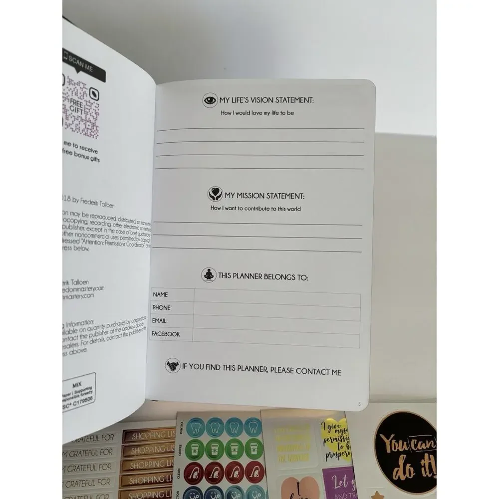 Law of Attraction Planner 12-Month Undated Journey To Creating A Dream Life, NEW